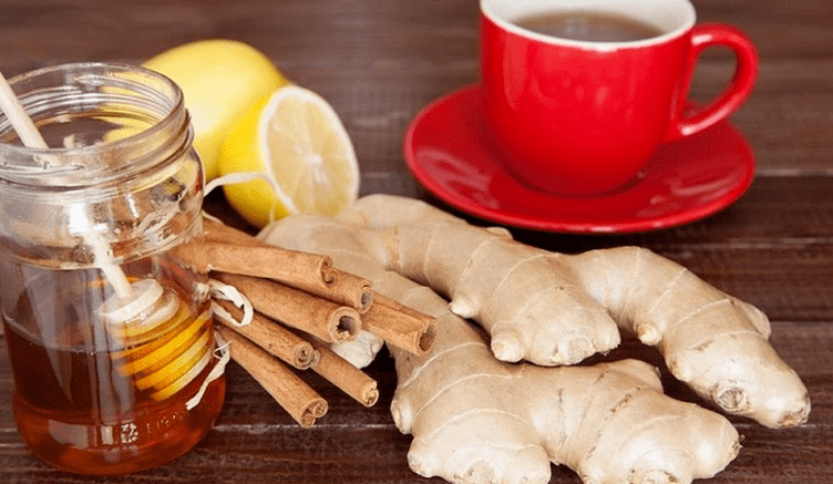 Healthy drink with ginger for potency