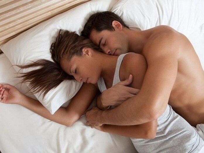 woman in bed with a man who has strengthened potency